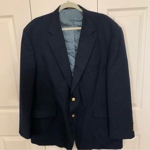 Stafford Suit Jacket Navy Blue Size 48R